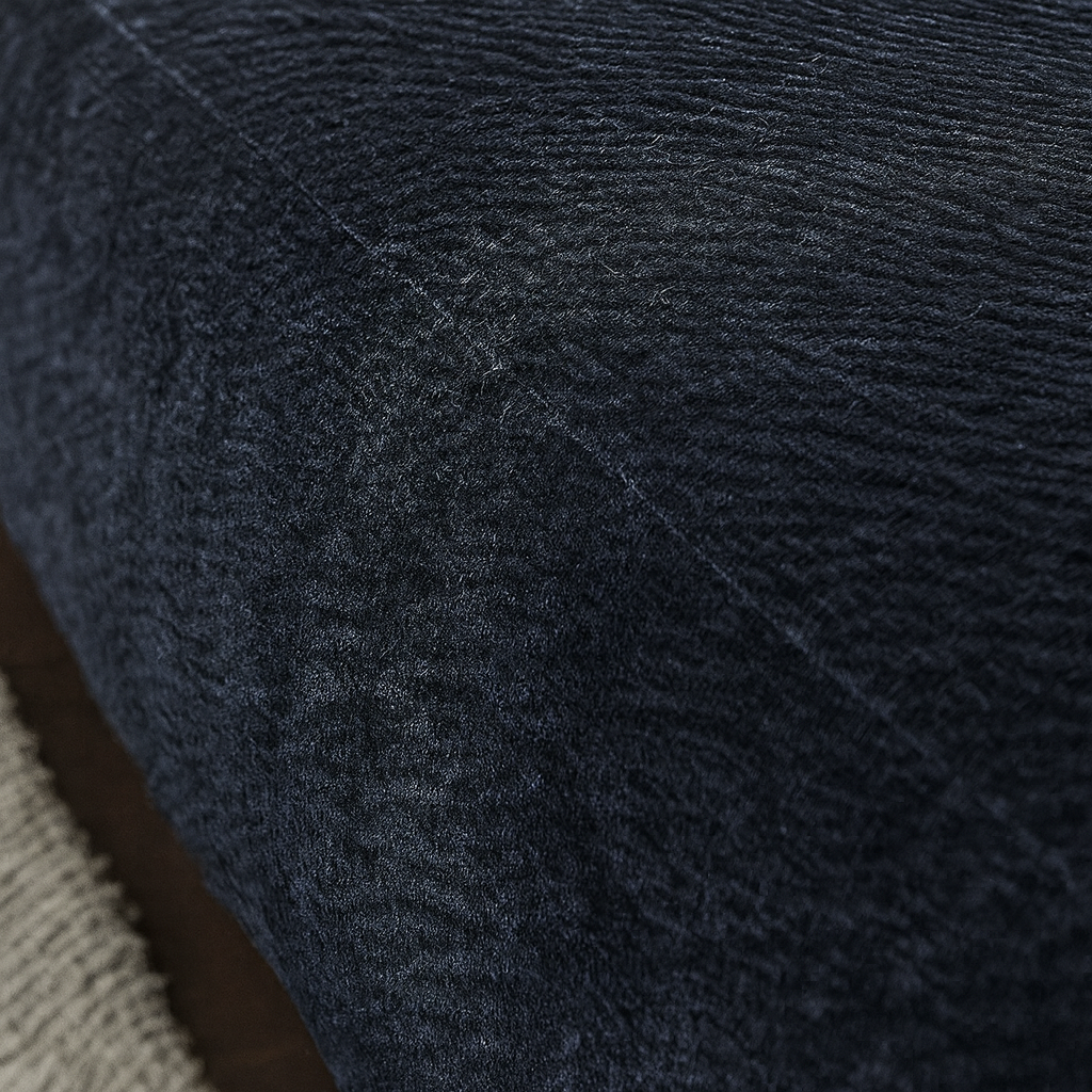 Canapé sectionnel incurvé en velours noir minuit