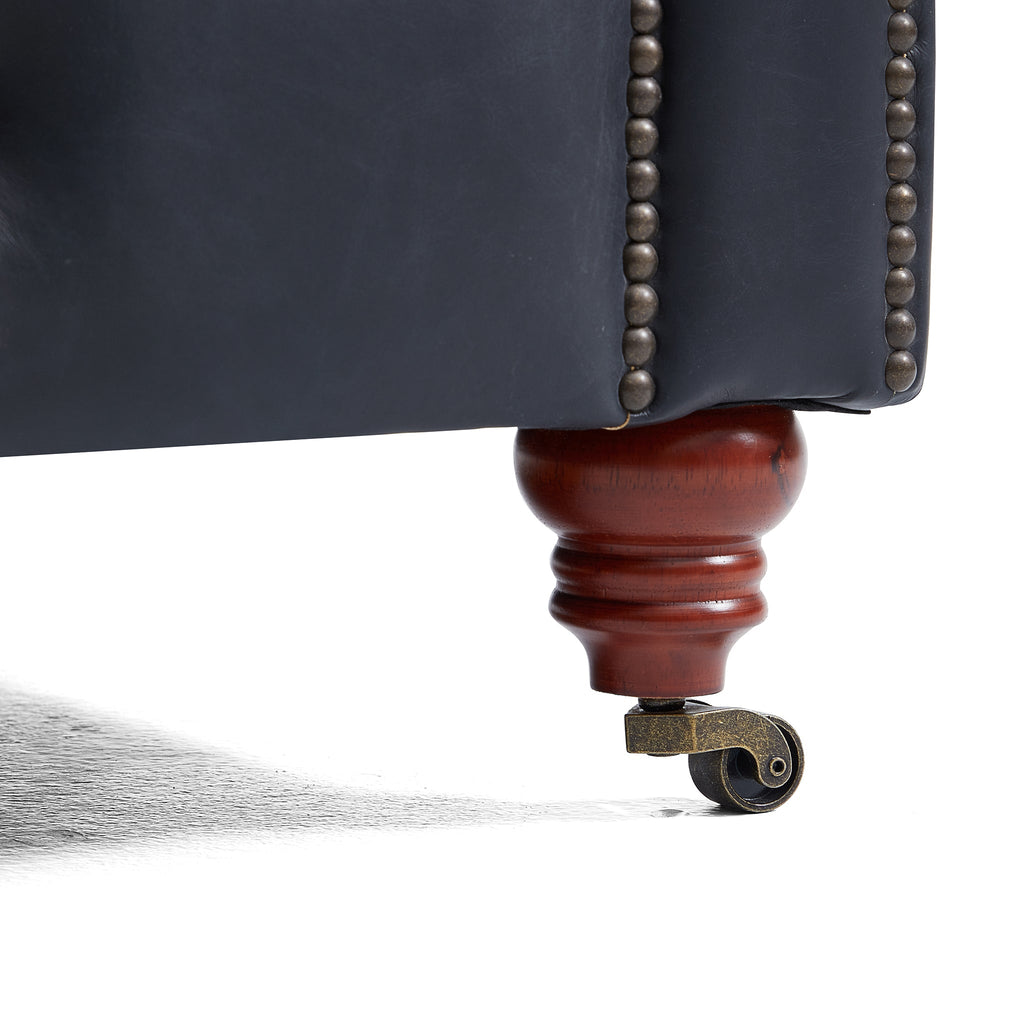 Canapé capitonné Chesterfield Durango en cuir pleine fleur