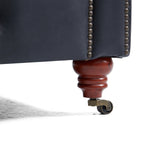 Canapé capitonné Chesterfield Durango en cuir pleine fleur