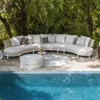 Ensemble de canapés sectionnels en osier incurvé pour l'extérieur Maui