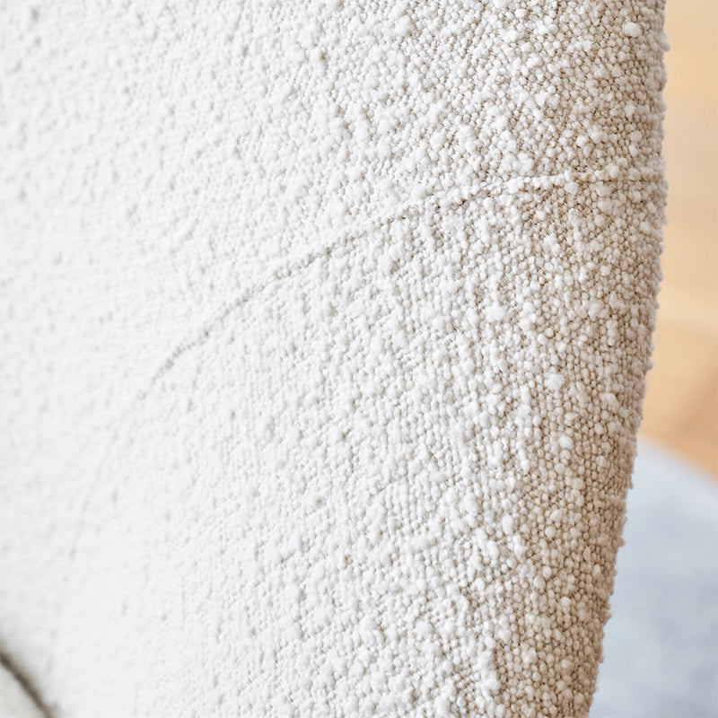 Chaise pivotante en tissu bouclé beige Calla