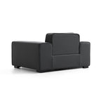 Fauteuil modulaire en cuir marron Domus