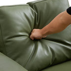 Canapé Olivia en cuir véritable pleine fleur