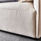 Canapé 3 places en velours kaki Filippo