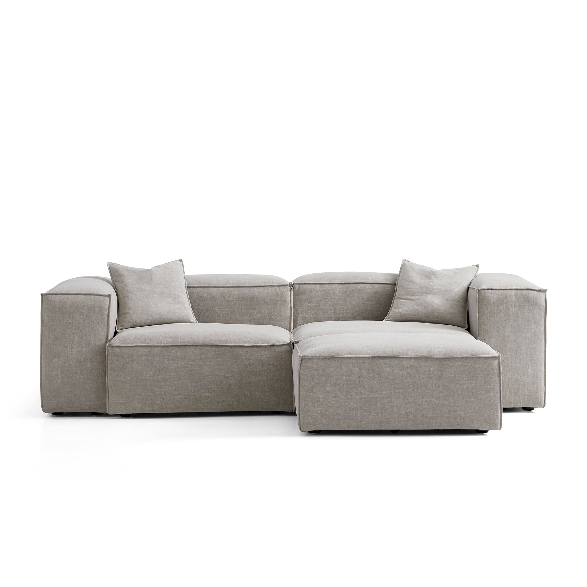 Canapé modulaire Freedom gris neuf avec pouf