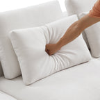 Canapé d'angle minimaliste blanc Connery