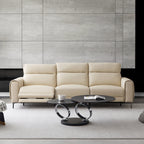 Canapé-lit inclinable électrique en cuir Louis