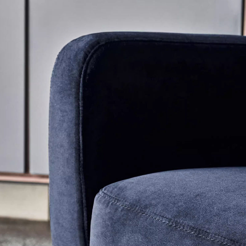 Fauteuil de salon en velours bleu Eden Ink