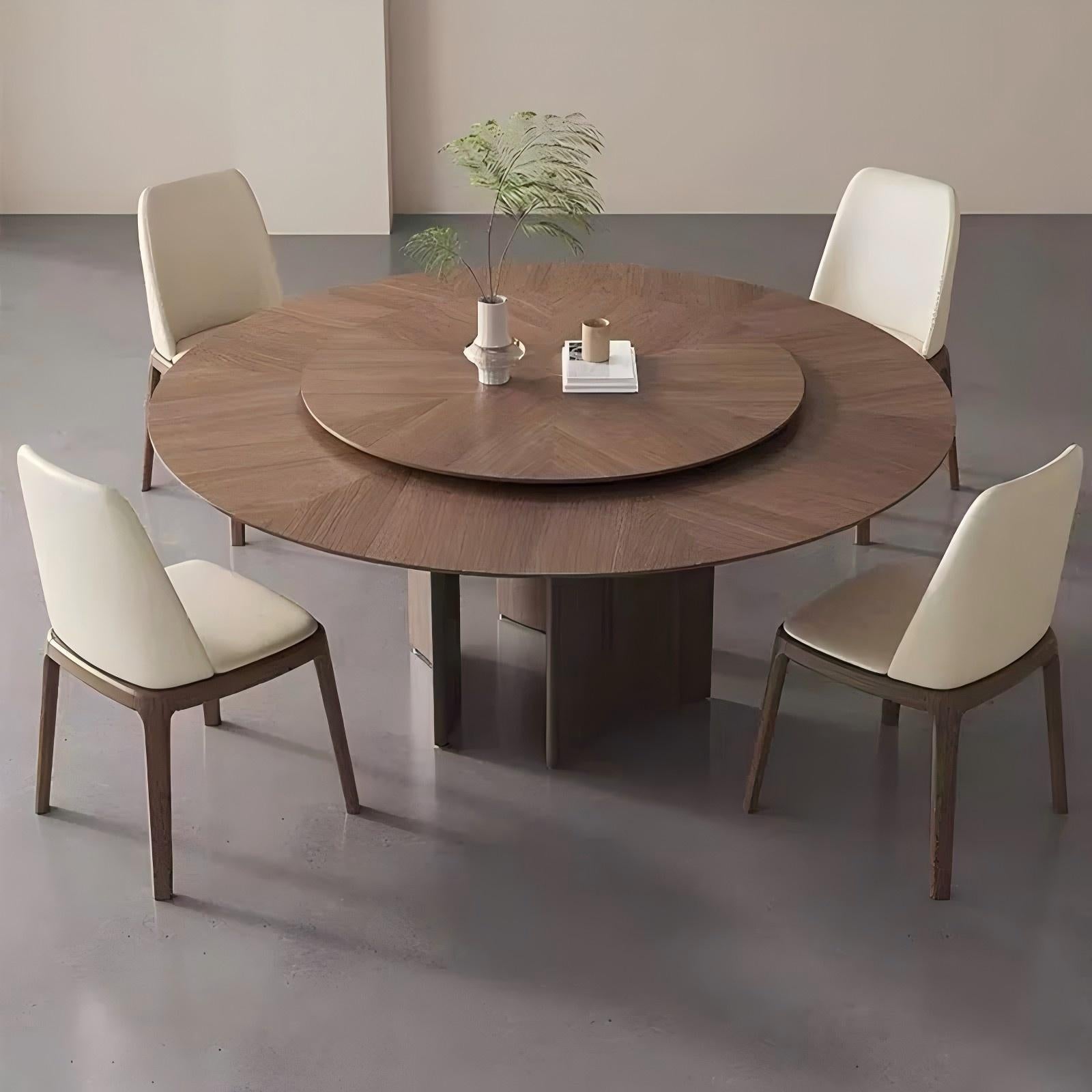 Table à manger ronde en bois massif Bellini