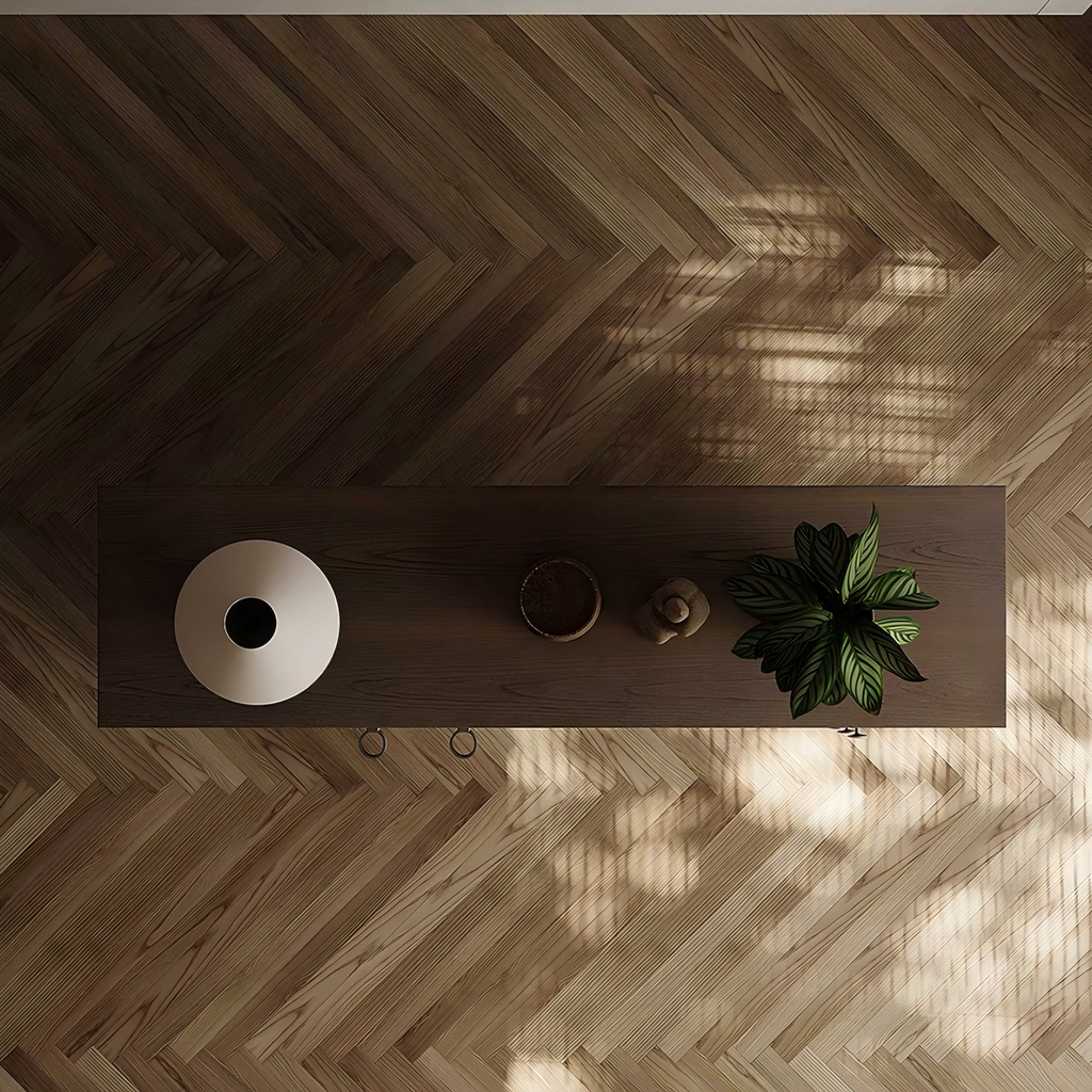 Buffet tissé en noyer foncé Arden