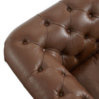 Canapé capitonné Chesterfield Durango en cuir pleine fleur