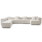 Canapé sectionnel modulaire Freedom beige à extrémité ouverte