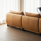 Canapé d'angle en cuir vintage Amber