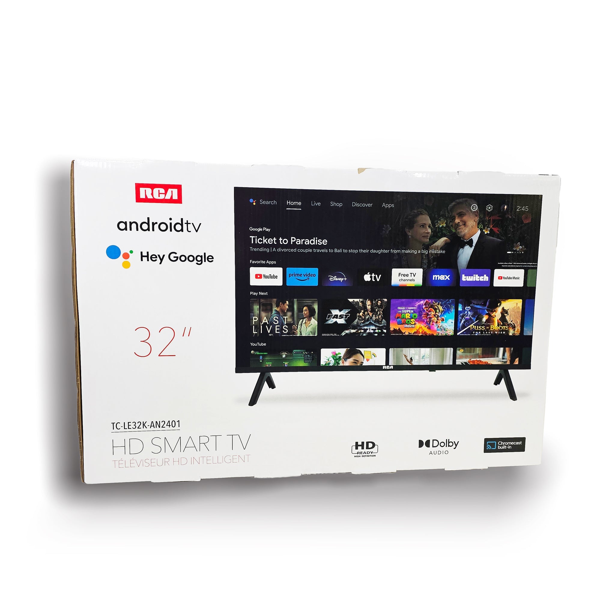 Téléviseur LED intelligent HD RCA 32 (720p) (TC-LE32K-AN2401) Android TV