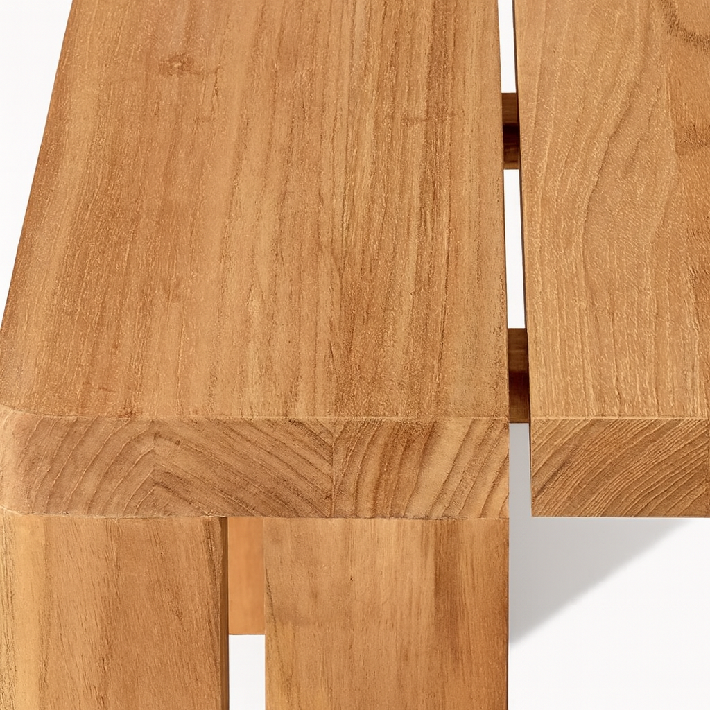 Ensemble de discussion d'extérieur Camryn avec coussins, teck/café