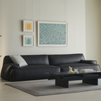 Canapé minimaliste en cuir pleine fleur Deacon