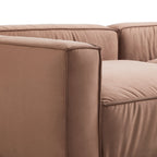 Canapé-lit de luxe minimaliste en tissu marron