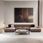 Canapé sectionnel double en châtaignier