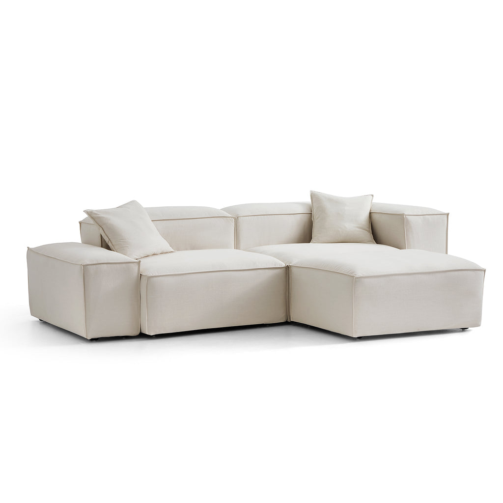 Canapé modulable Freedom beige avec pouf