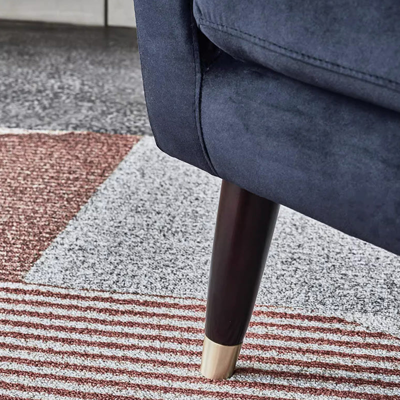 Fauteuil de salon en velours bleu Eden Ink