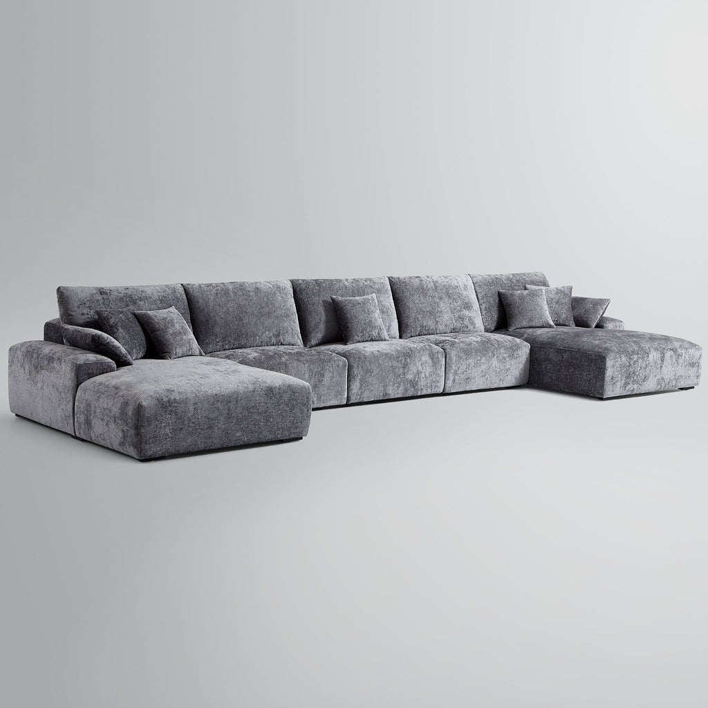 Le canapé sectionnel en U beige Empress