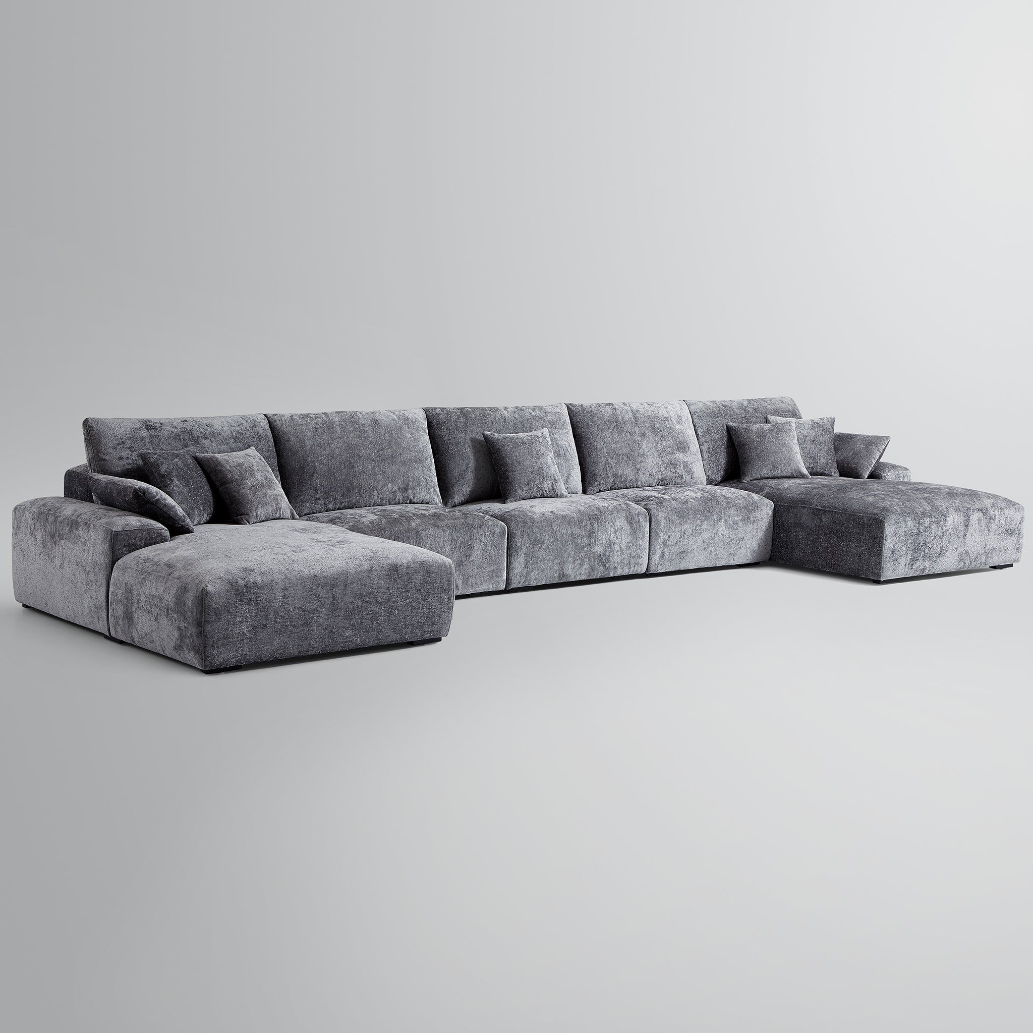 Le canapé sectionnel en U beige Empress