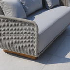 Ensemble de canapés d'extérieur en osier Laguna avec coussins
