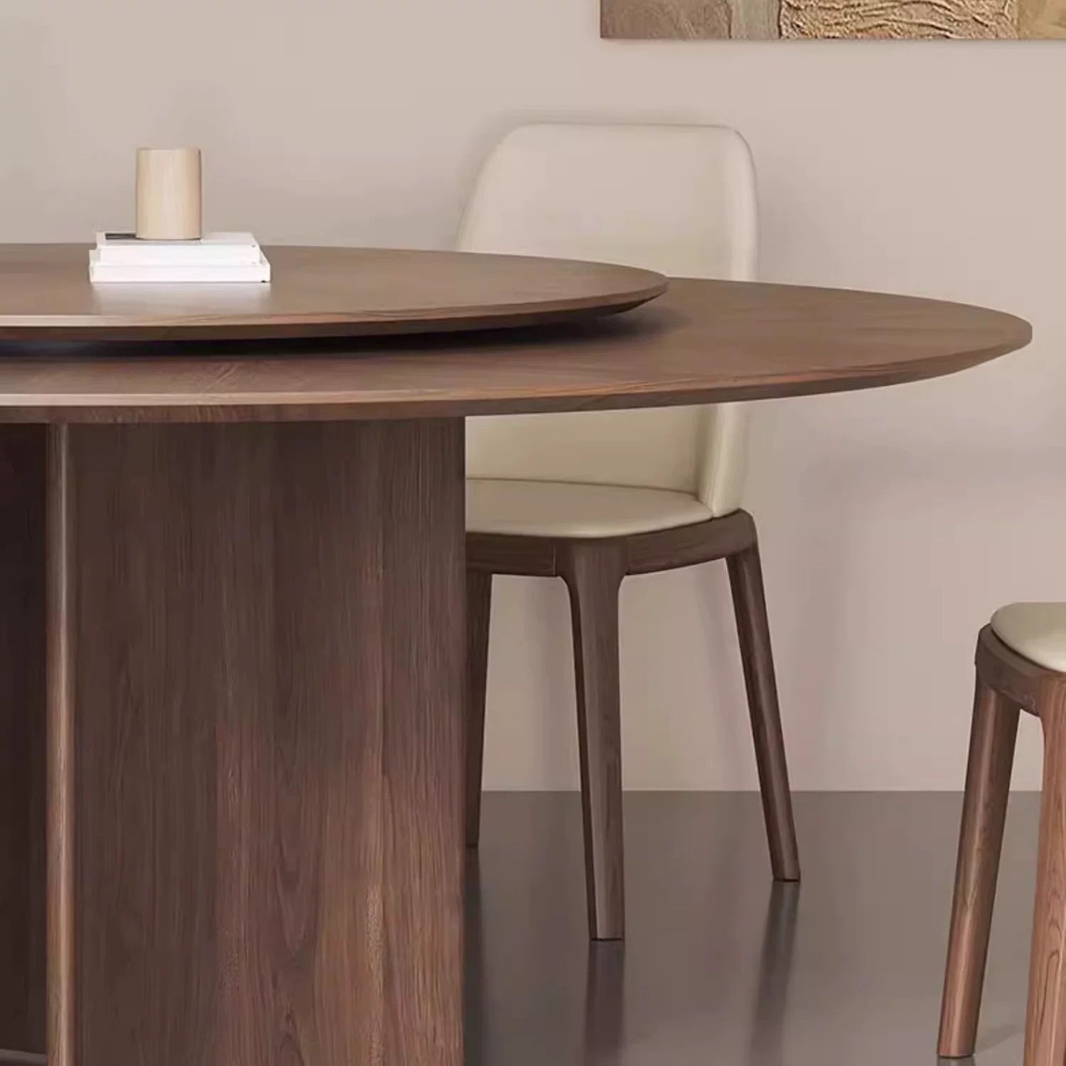 Table à manger ronde en bois massif Bellini