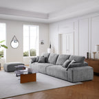 Le canapé et le pouf beiges Empress