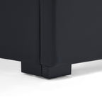 Lit en cuir noir Domus