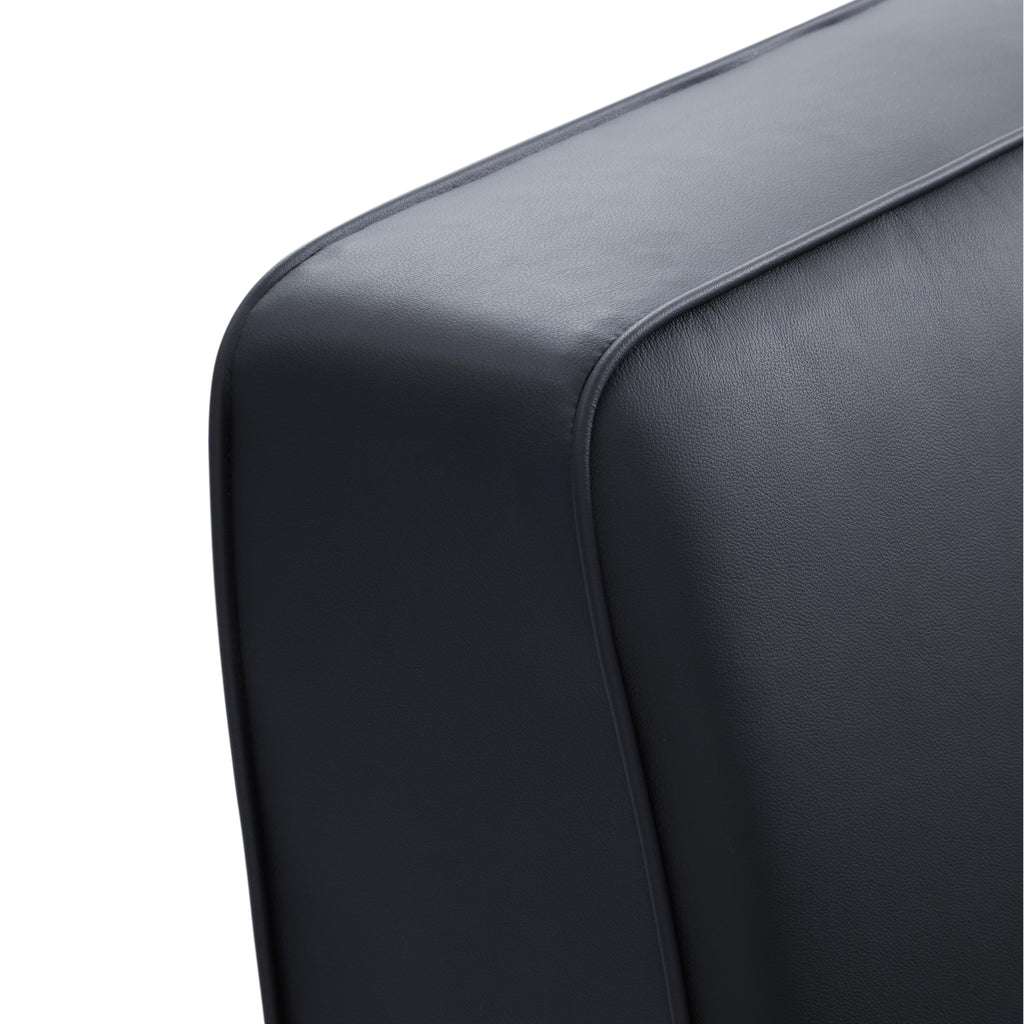 Lit en cuir noir Domus