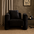 Fauteuil d'appoint en peluche Obsidian