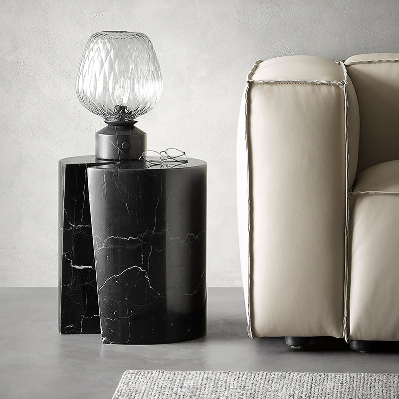 Table d'appoint ronde en marbre séraphique