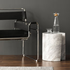 Table d'appoint ronde en marbre séraphique