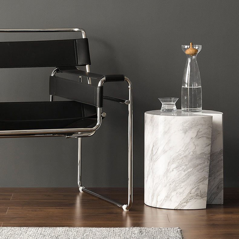 Table d'appoint ronde en marbre séraphique