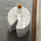 Table d'appoint ronde en marbre séraphique