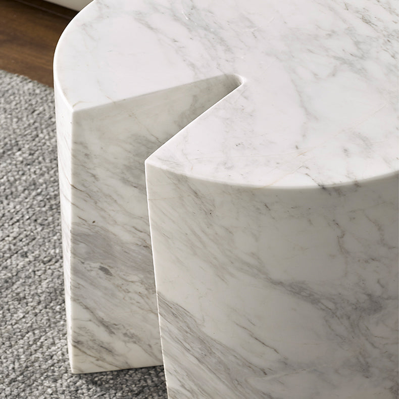 Table d'appoint ronde en marbre séraphique