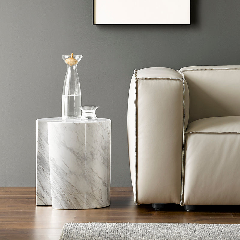 Table d'appoint ronde en marbre séraphique