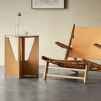 Table d'appoint ronde en chêne vif