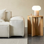 Table d'appoint ronde en chêne vif