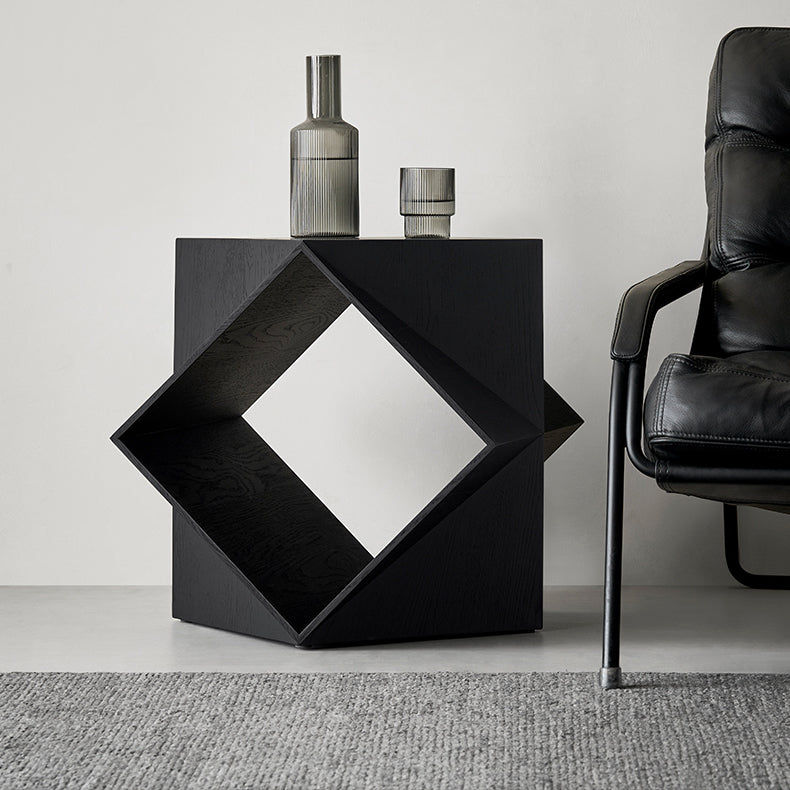 Table d'appoint en bois massif Polyhedron