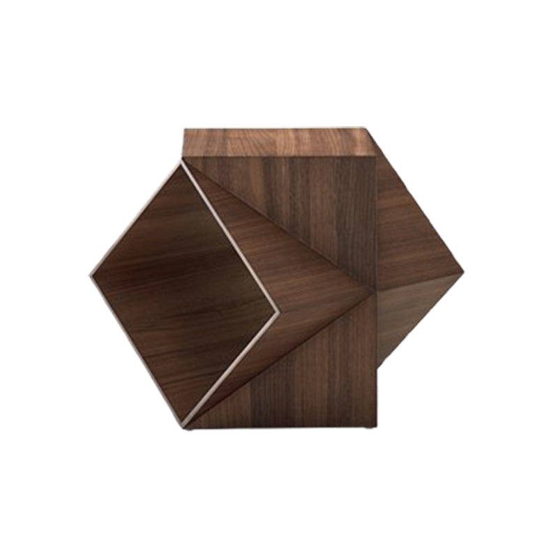 Table d'appoint en bois massif Polyhedron