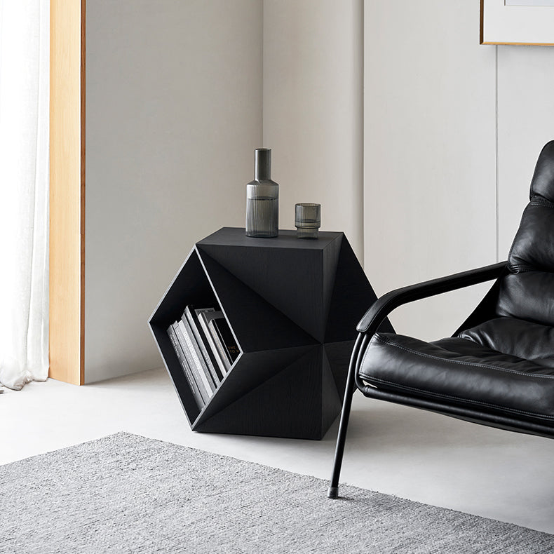 Table d'appoint en bois massif Polyhedron