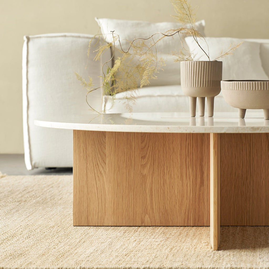 Ensemble de table basse ronde en origami