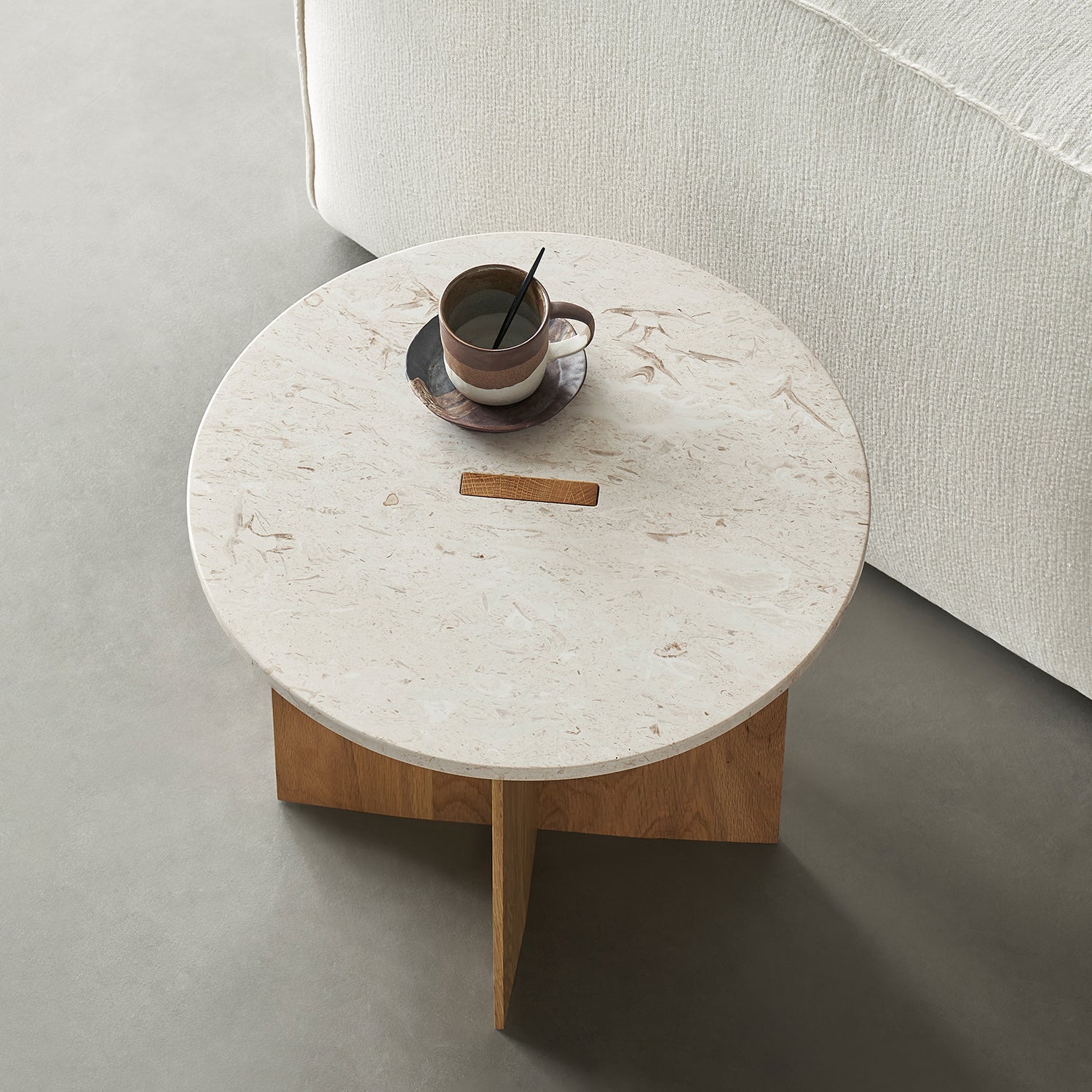 Ensemble de table basse ronde en origami