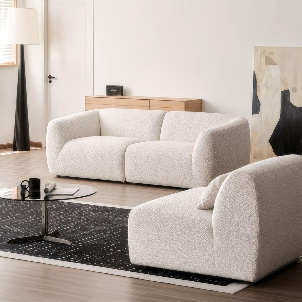 Canapé Boucle Crème Snuggle Cloud