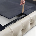 Lit en cuir Marshmallow