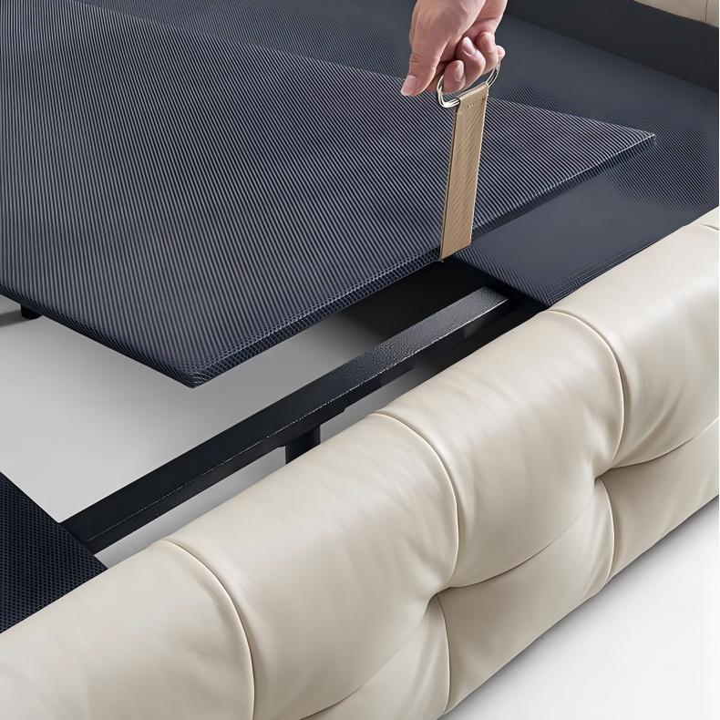 Lit en cuir Marshmallow