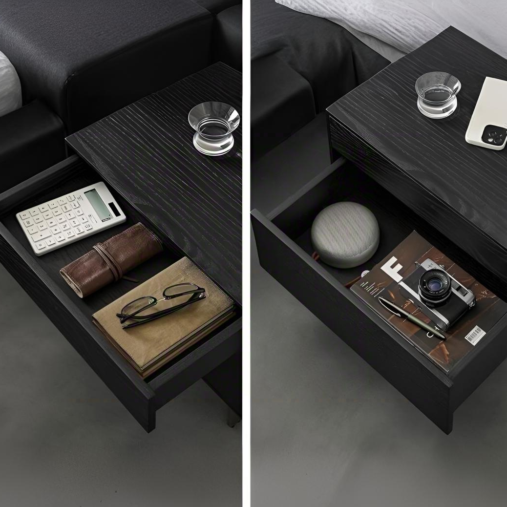 Table de chevet en bois Timber Trio