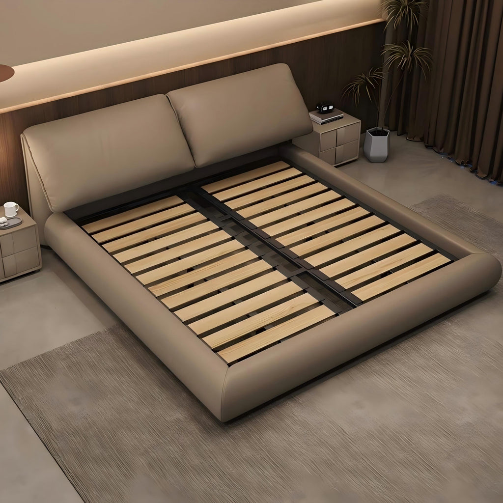 Lit en cuir Latte Bliss